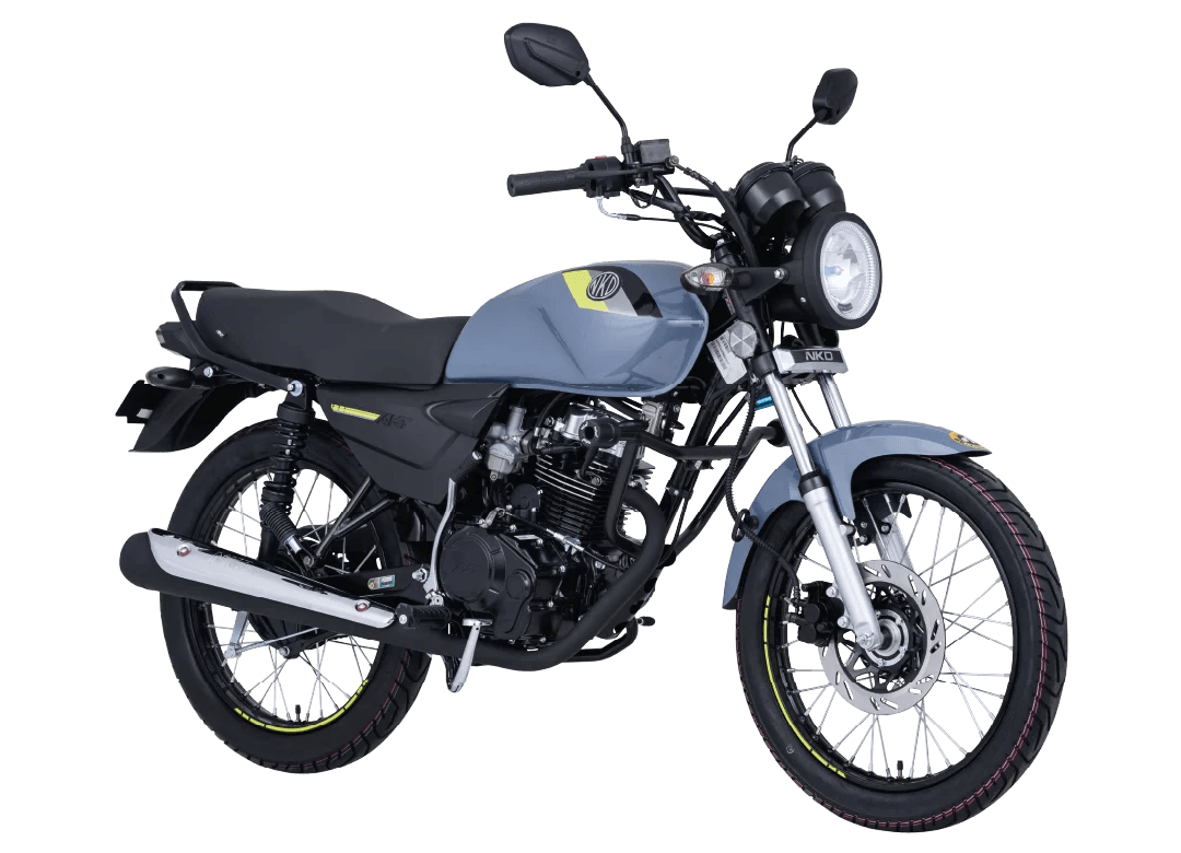 Moto color Azul Gris / Verde Lima - vista 360